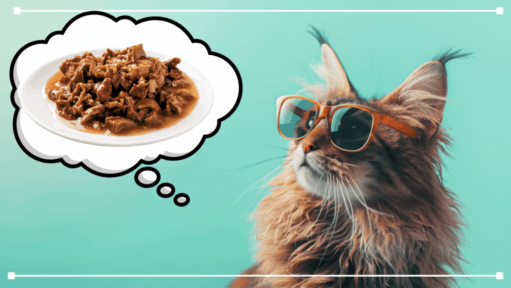 how much should i feed my maine coon โ Sassy Koonz Maine Coon Cattery maine coon cat with shades on daydreaming about eating some wet food on a plate